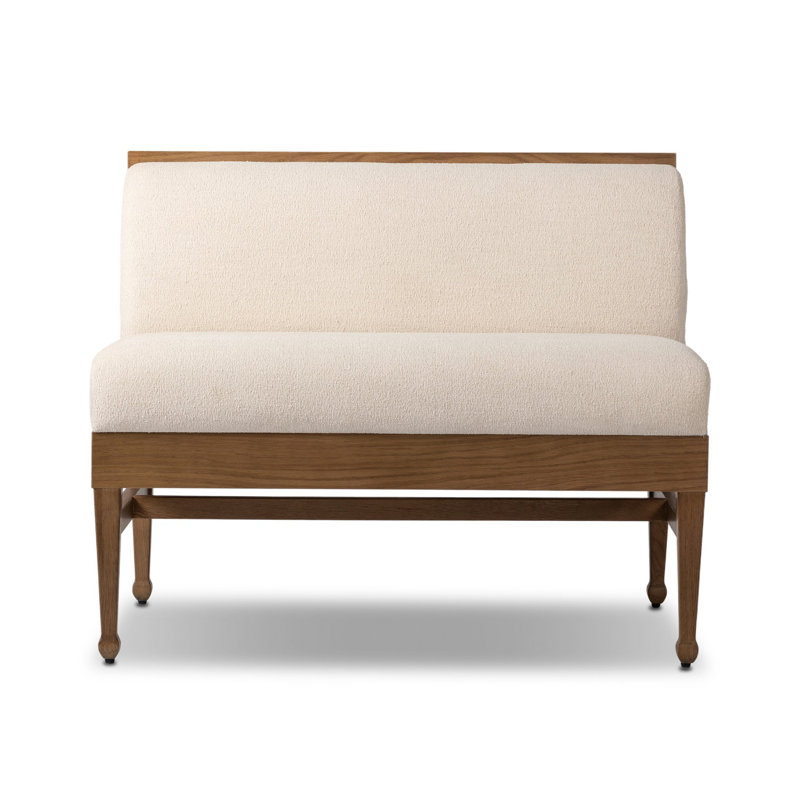 Priscilla Dining Bench-49"-Crypton Wayfarer Snow, 32" H x 38.5" W x 26.5" D