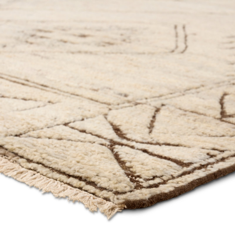 Zayda Handmade Wool Oriental Area Rug, Rectangle 10' x 14'