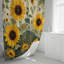 Rideau de douche avec tapis de bain-988133427