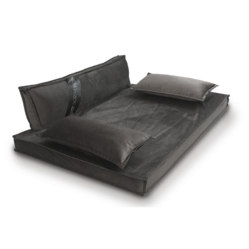 Canapé-lit Braunstein, Grand (l 38 po x P 28 po x H 10,5 po), Gris anthracite