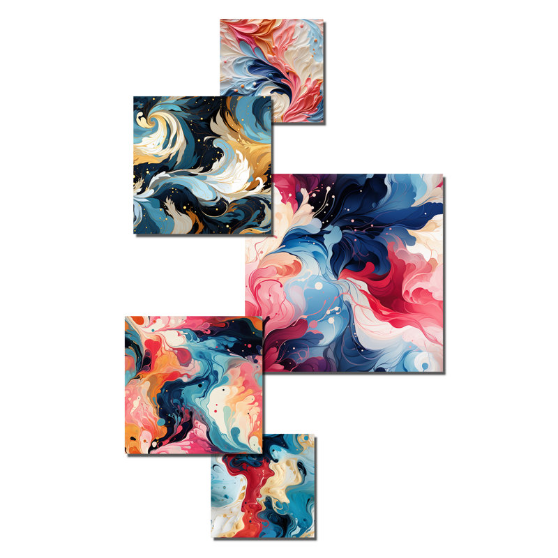 Dabne - Ensemble d'art mural en marbre de 5