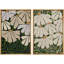 «Abstract Botanical Floral», ensemble de 2 reproductions d'art encadrées sur toile encadrées-109881603-109881602