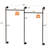 Adein 80.4'' Metal Wall Mounted Clothes Rack