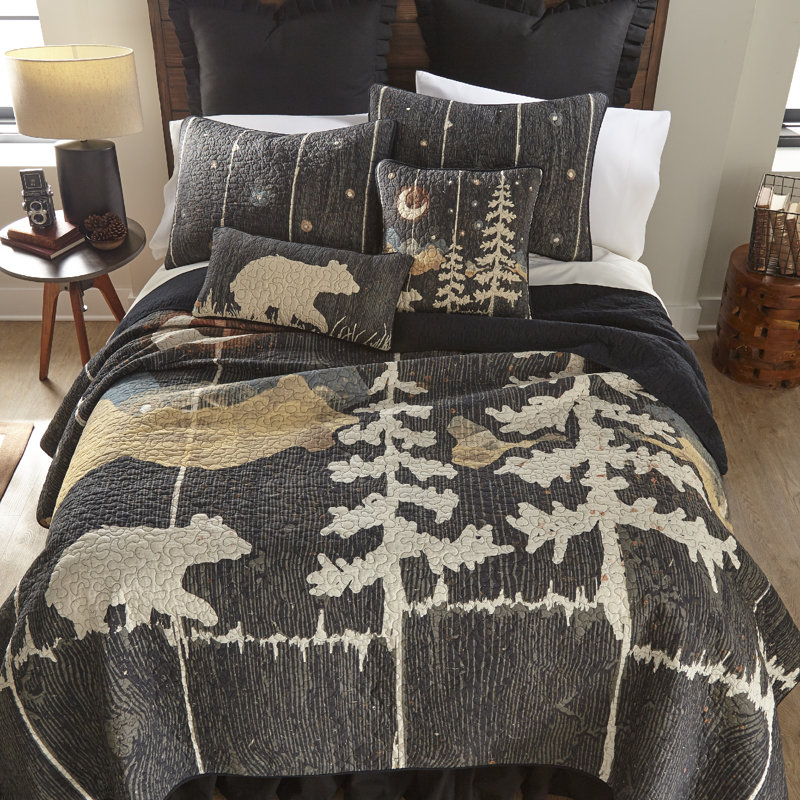 Donna Sharp Moonlit Bear Twin Cotton Quilt, Twin Quilt