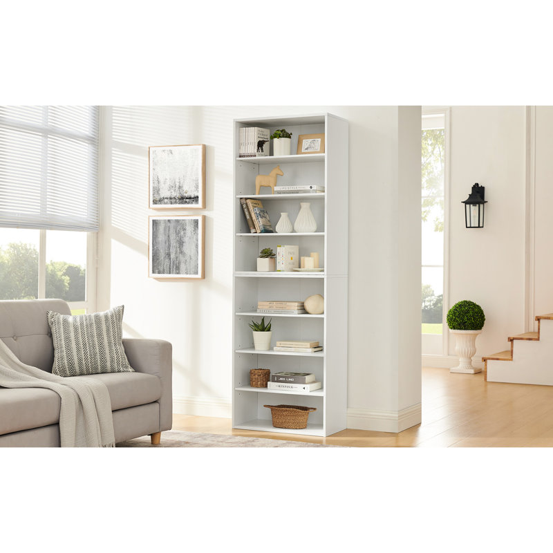 Cd Media Storage Tower, Double - Layer Design, 8 Cube Adjustable Shelf Height, Waterproof , 72.5 Lbs Gross Weight Multifunctional Bookcase, Shelves, Detachable Into Two 4 , High Density 32 Net