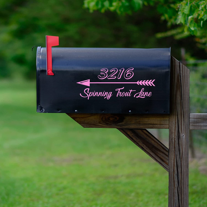 Vinyl Mailbox Cover, 4.5" H x 11" W x 0.01" D, Pink, Yes