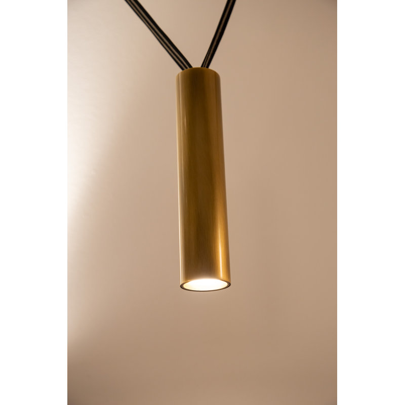 Mason 4 - Light LED Pendant, Vintage Brass