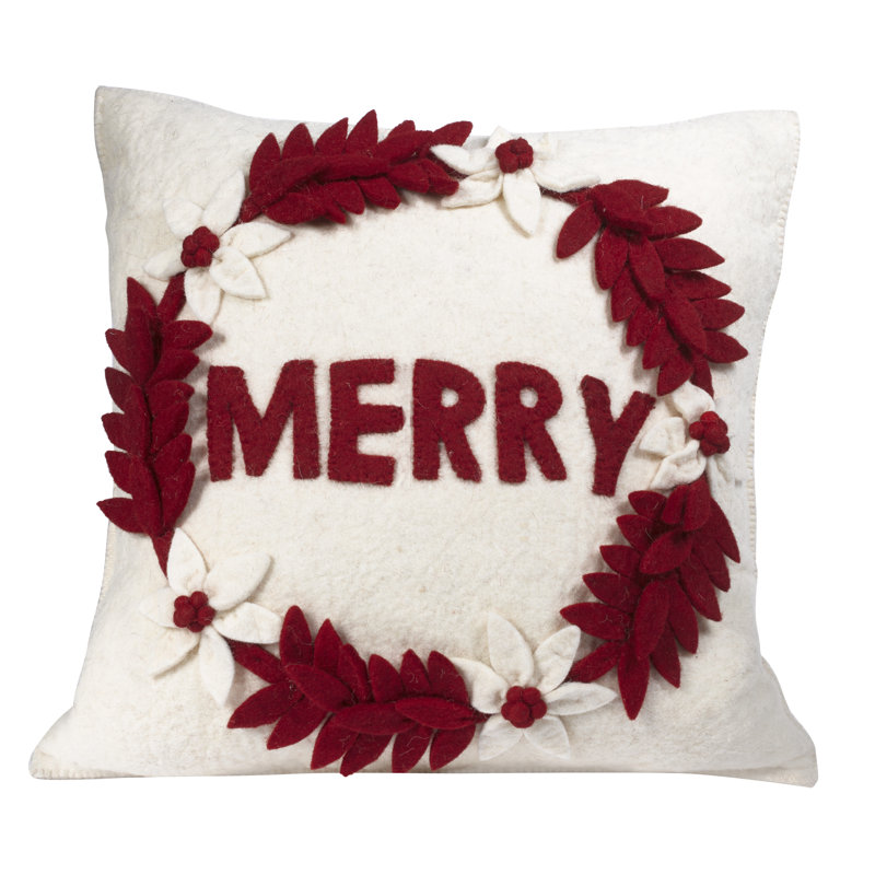 Square Wool Pillow Cover, Pillow (includes insert)