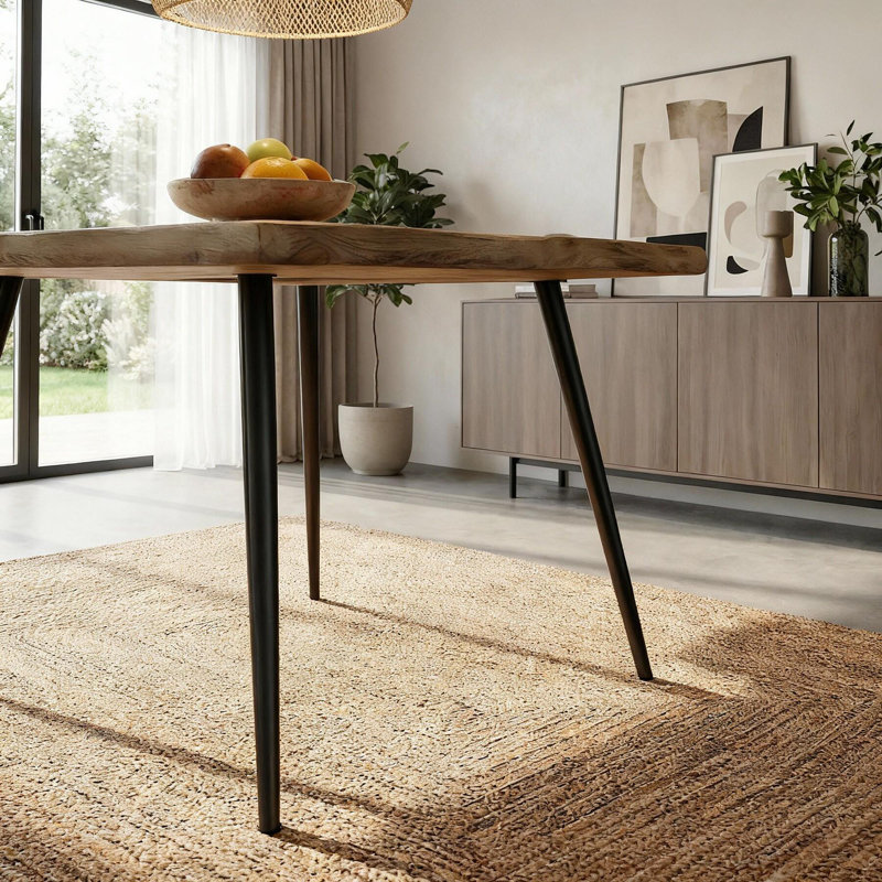 Calantha Metal Base Dining Table, 29.5”H x 31.5”L x 31.5”W