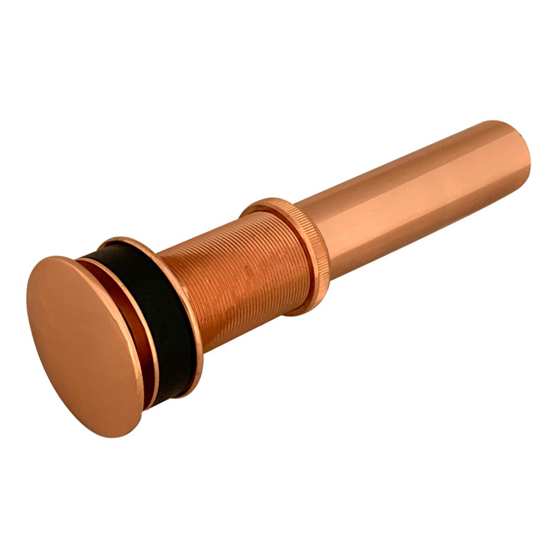 Drain escamotable pour lavabo de salle de bain 1,5 po - Cuivre poli