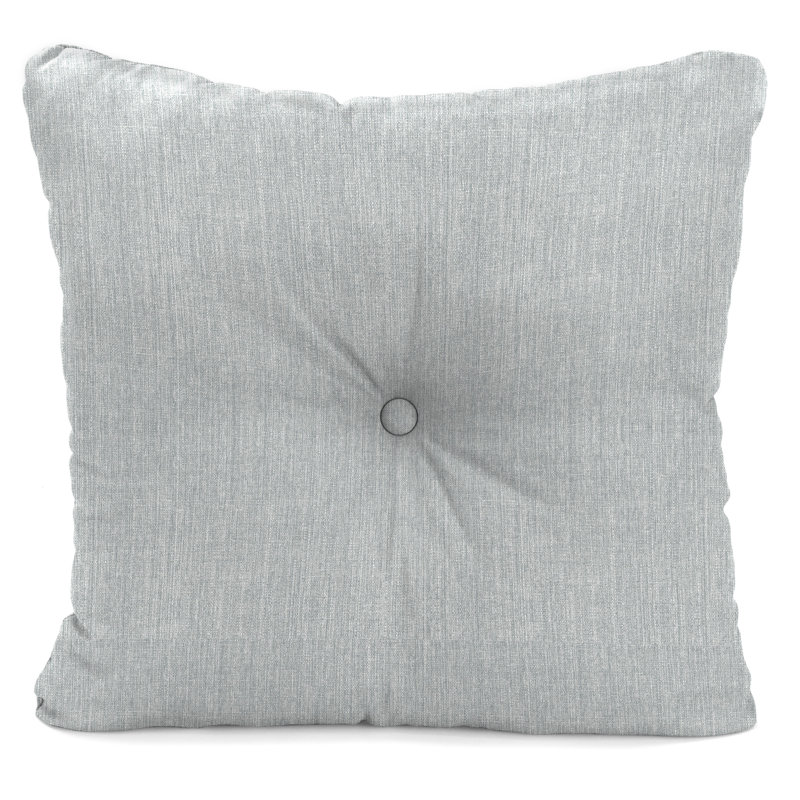 Extra Large Outdoor Square Pillows 24 x 23 Tufted Comfort, Gray Tahiti