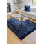 Tapis bleu fait à la main Freman