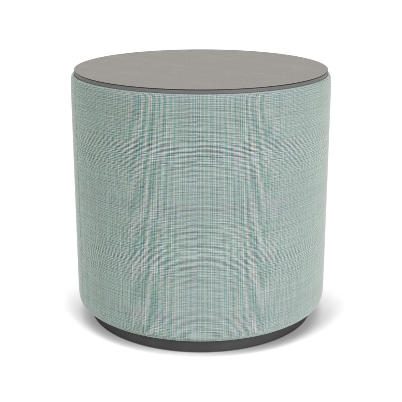 Table de réception avec plateau en stratifié Darsey, 20", Sergé sarrasin, Gris anthracite; écume de mer Chambray