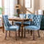 Chaise en velours bleu pour salle à manger avec garniture en métal, revêtement de luxe Sw2001lb et structure solide-1711290734-1711290731