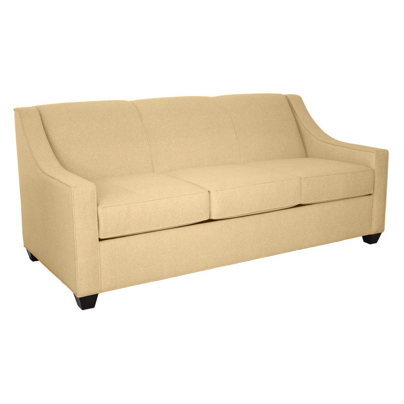 Phillips Square Arm Sofa with Reversible Cushions, Dillon Buff, 34.5" H x 76" W x 36" D, Cafelle