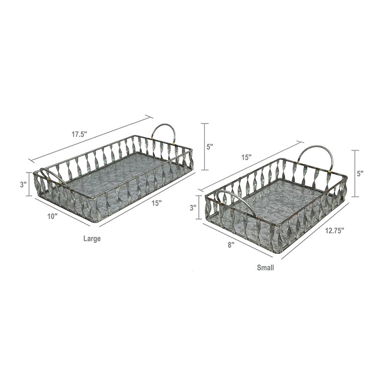Ensemble de 2 plateaux de service Hidevale