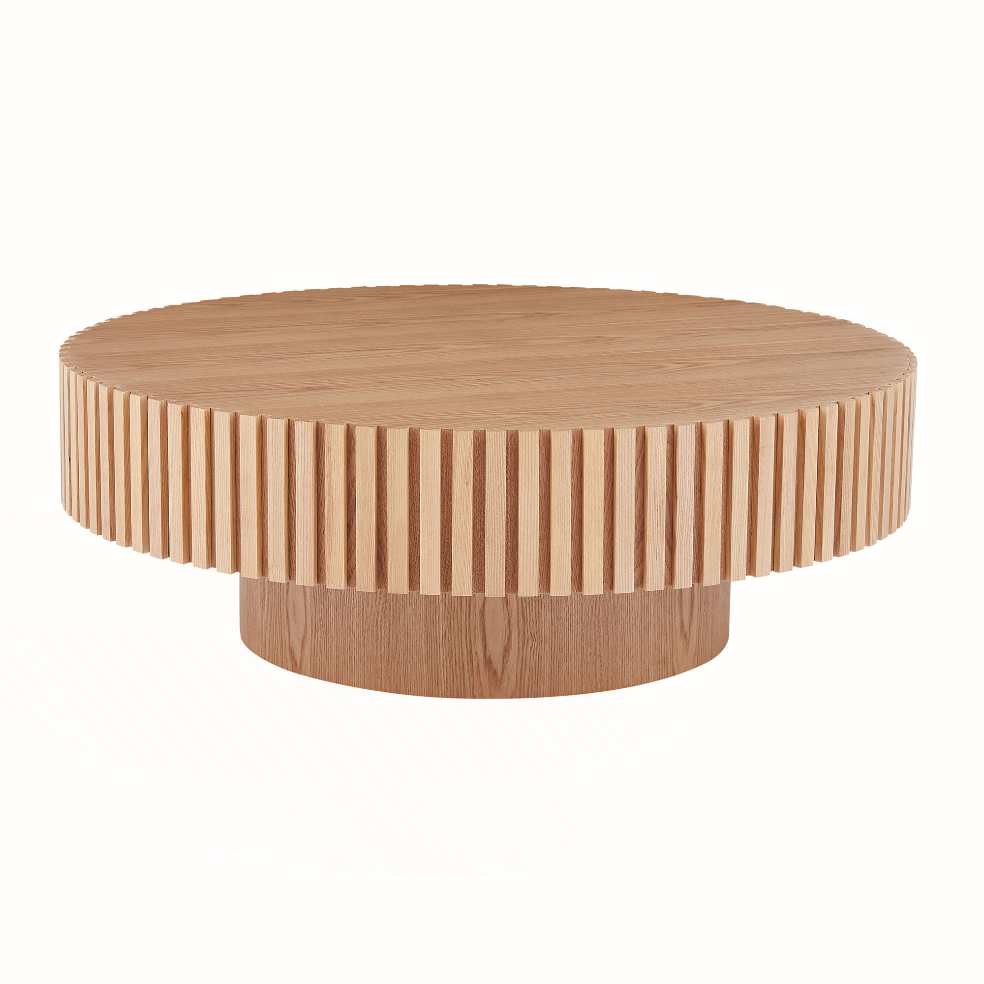 Latitude Run® Modern Handcraft Drum Coffee Table | Wayfair