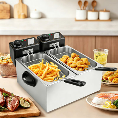 Friteuse électrique en acier inoxydable