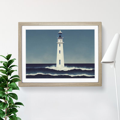 XH1022-7167X Pretty Lighthouse 1 Piece Single Picture Frame Wall Art