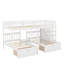 Lit superposé double au-dessus de simple et simple avec tiroirs-1546876007