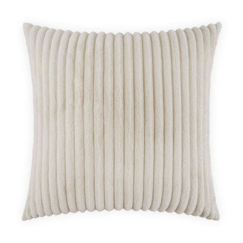 Megga Reversible Throw Pillow, Ivory, Square 20"