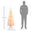 Sapin de Noël artificiel mince de 5 pi avec 160 lumières DEL chaudes et 294 pointes
