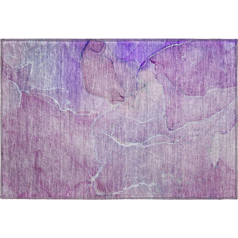 Tapis mauve Premium lavable à la machine Cerrito AMF511, Rectangle 1 pi 8 po x 2 pi 6 po
