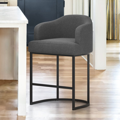 Alyce Upholstered Counter Stool with Metal Frame