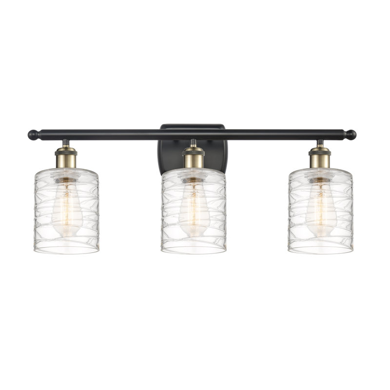 Éclairage de salle de bain à intensité variable à 3 lumières Leilani, Ampoule incandescente rétro de 60 watts