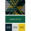 «Geometric Abstraction 7», art mural en métal vert-711213668