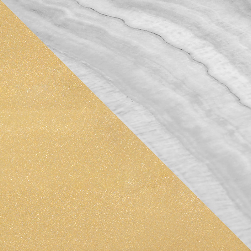 Modern Minimal Round Side Table, Light Gray Marble, Gold