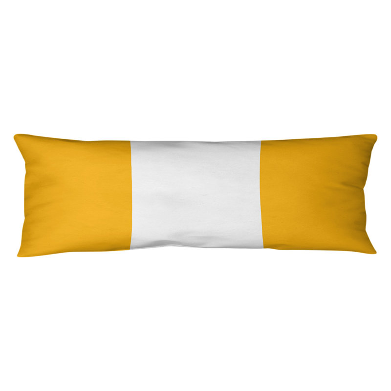 Oreiller pour le corps à rayures en polyester / polyester, New York Big Football, Doré et blanc