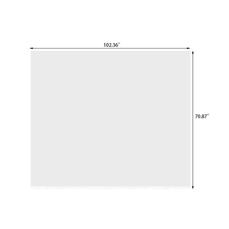 Housse pour canapé en velours à coussins carrés / rectangulaires, H 0,2 po x l 102,36 po x P 70,87 po, Blanc / velours café