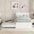 Modern Bed Frame With Twin Trundle For High Gloss Headboard And Footboard-111702678