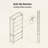 3-Shelf Solid Wood Bookcase with Drawers
