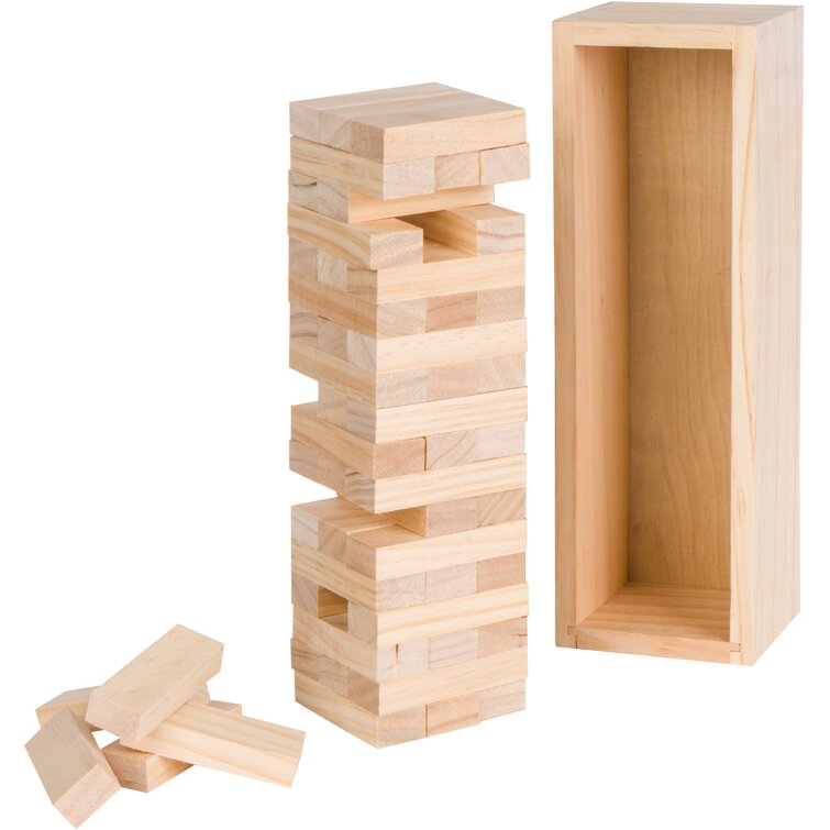 Classic Giant Wooden Blocks Tower Stacking Game, Outdoors Yard Game by Hey!  Play!