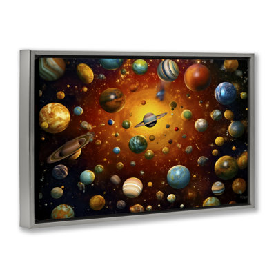 Cosmic Marbles Galaxy Floating Frame, design by Ray Powers