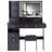 41" Large Size Left Drawer Desktop Vanity Table+Cushioned Stool Dresser Set, 2 AC+2 USB Power Station, Hair Dryer Stand, Extra Large Touch Control LED Mirror, 3-Color Switch, EPA, GCC, UL Certificate-1939605310