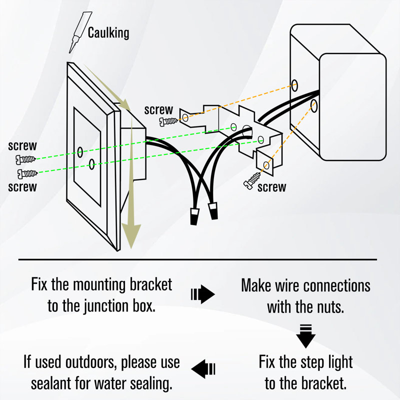 Aluminium Step Light, White