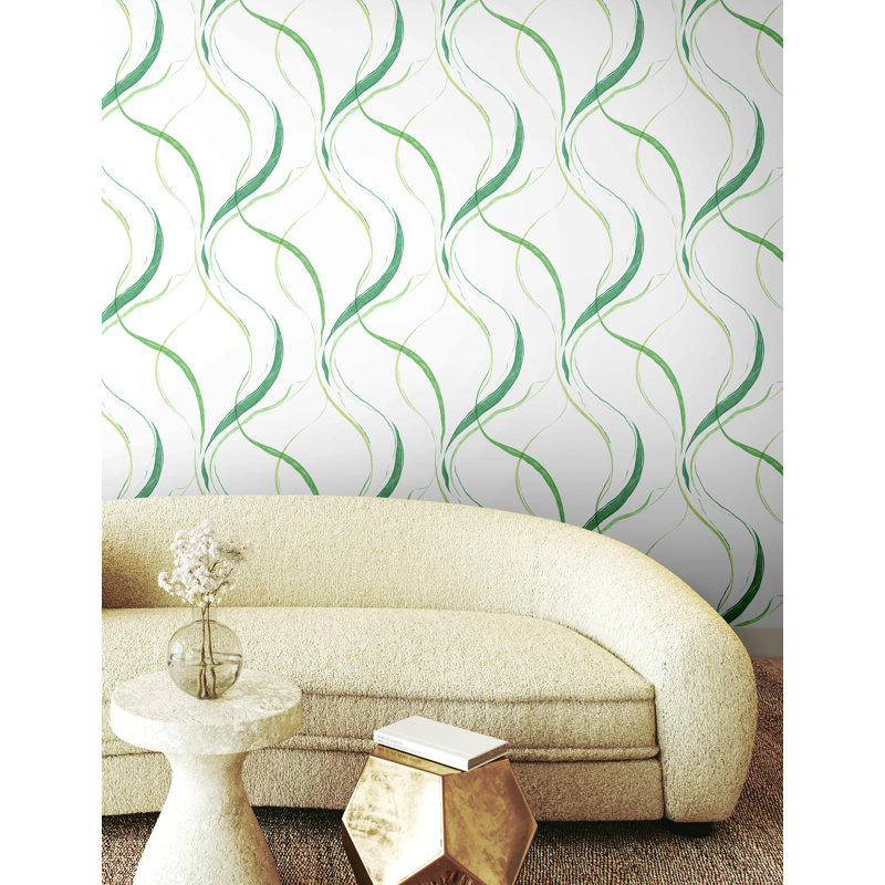 Papier peint encre, Vert
