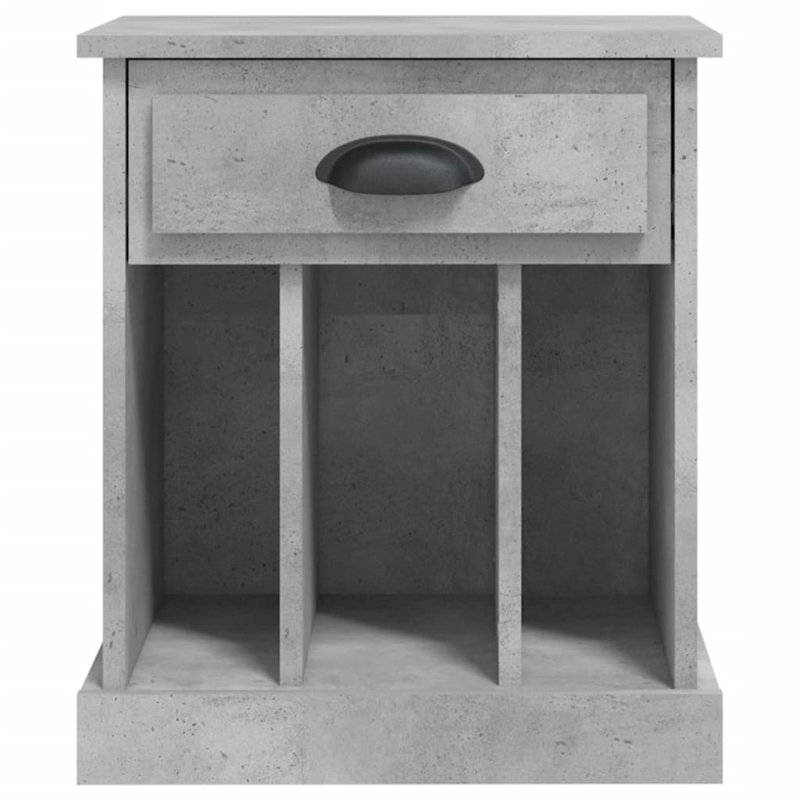 Pilot 1 Drawer Bedside Table, Concrete Grey, Set of 2