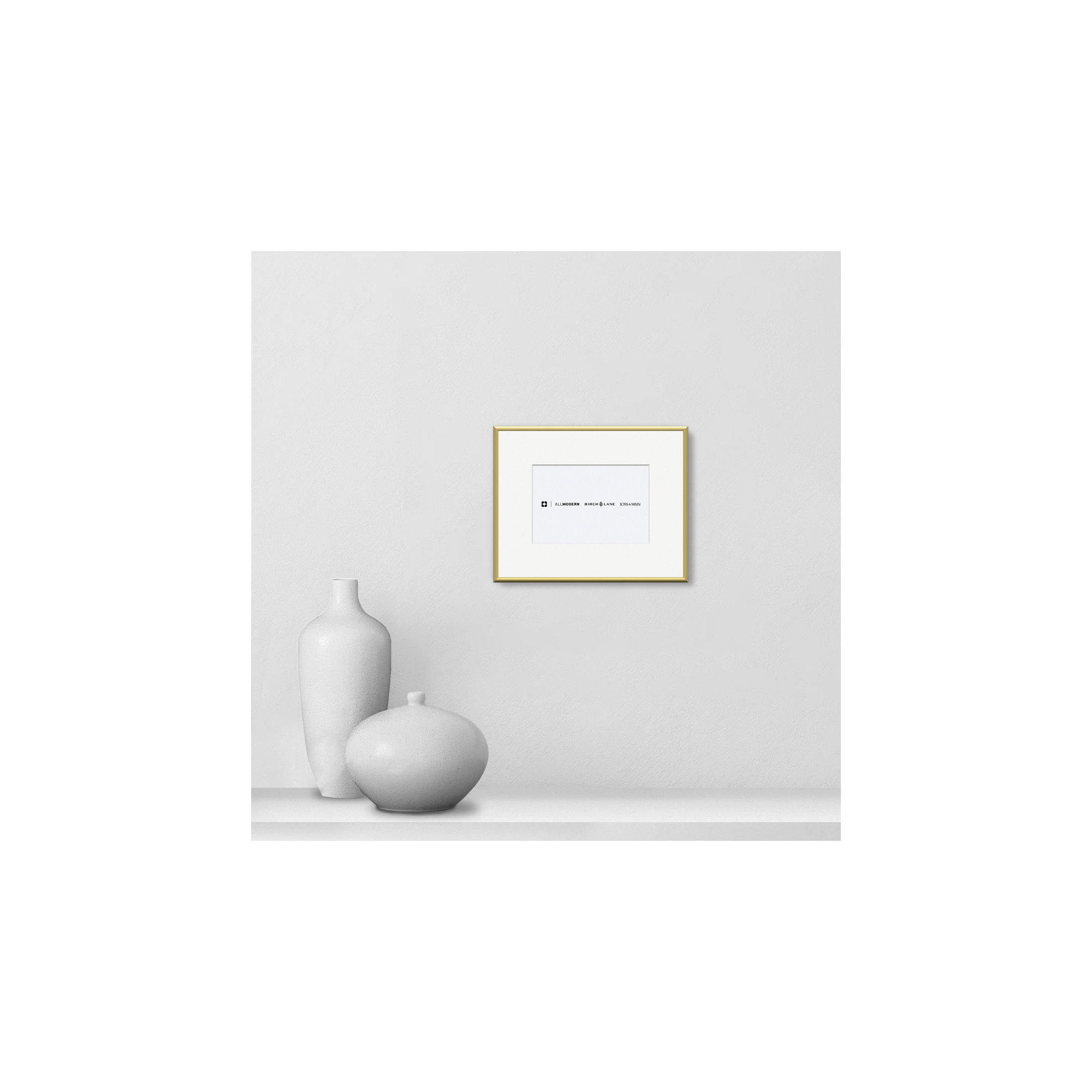 Feronia Metal Picture Frame with Mat, 6" x 4", Gold