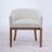 Mid-Century Modern Upholstered Barrel Armchair – Farmhouse Linen Dining Chair with Solid Hardwood Frame, 19”W, Anti-Scratch Legs, Versatile for Kitchen, Office & Living Room – Easy Assembly-1073267194-1052188022