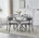 4 Grey Round Wool Chairs