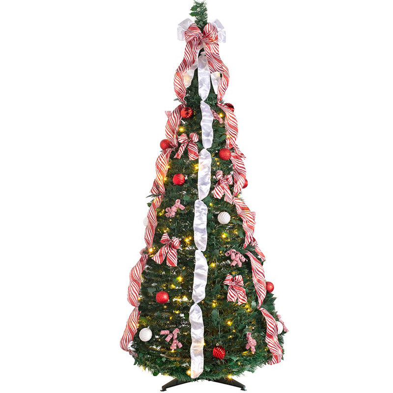 182.88cm H Lighted Artificial Christmas Tree