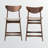 Osmos Modern Fabric Counter Stools in Light Gray/Brown, 35.94'' H X 18.53'' W X 19.72'' D (Set of 2)-10032009