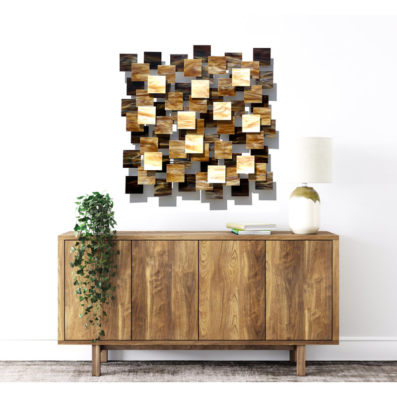 Mood Glass And Metal Wall Sculpture