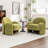 Modern Minimalist Bucket-Shaped Solid Wood Velvet Accent Chair-947151371