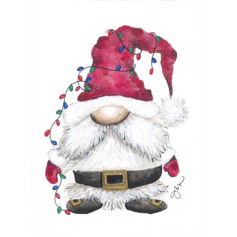 Père Noël / gnome, H 36 po x l 24 po