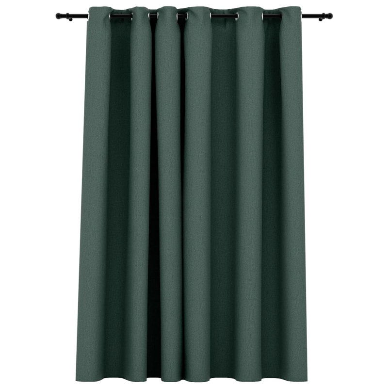 Cezaria Blackout Curtain Single Panel, Green